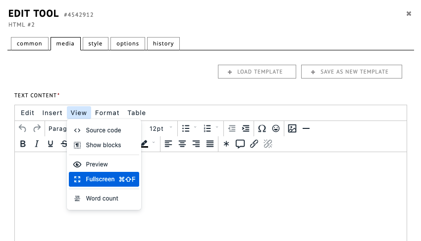 html full screen view